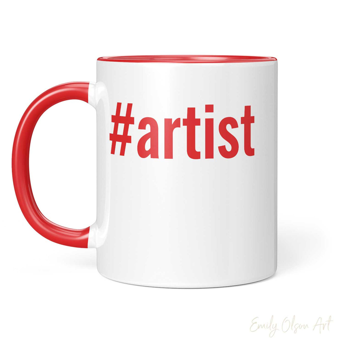 Hashtag Artist Mug Red