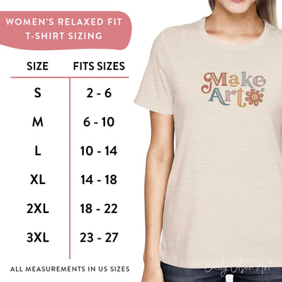 Make Art Shirt Sizing