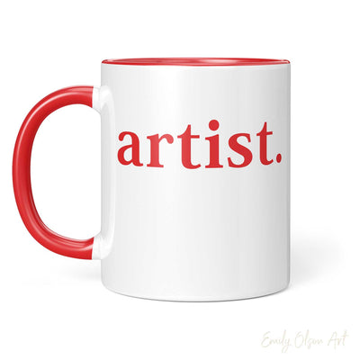 Red Artist Mug